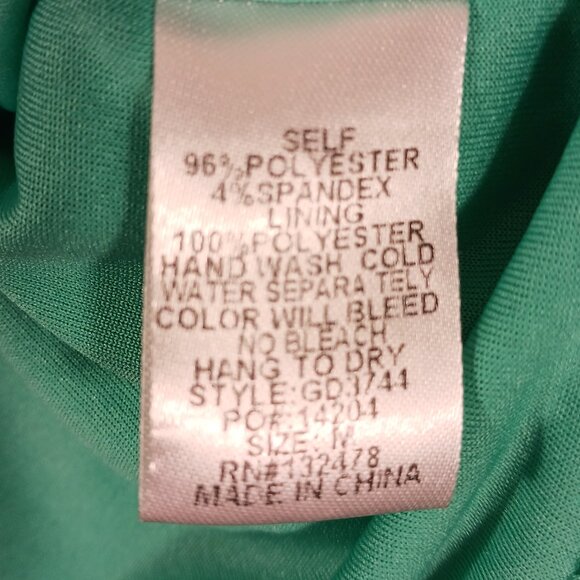 glam, Medium One Shoulder Green Mini Dress, Ruffle Bottom, Party Dress, Cocktail - Picture 15 of 16